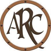 The letters ARC within a brown ring.